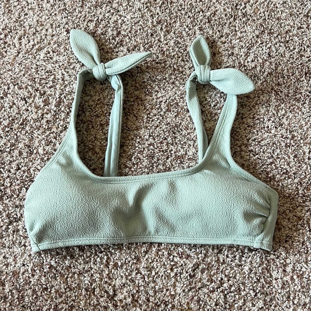 Sage green bikini top. NWOT